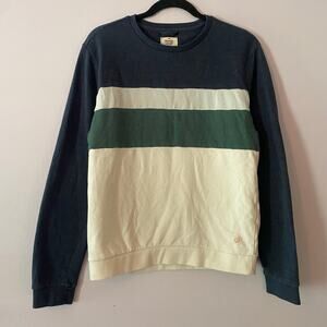 Marine Layer Navy, Green, and Cream Sweatshirt